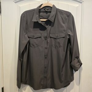 Women's Gray Button-Up Jacket